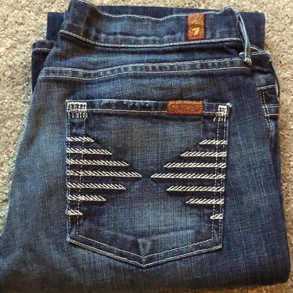 7 for all mankind. Blue bootcut “Colette” jeans 28
